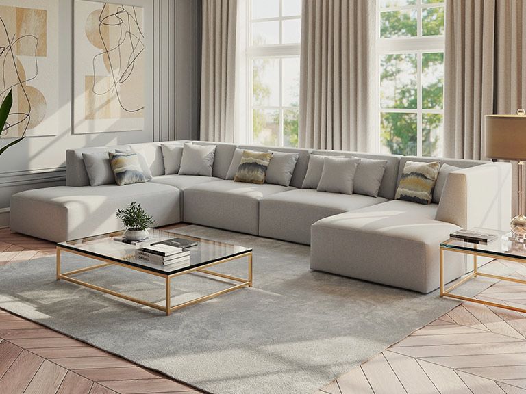L-Shape Sofa - Beechwood - | V55-SHA220