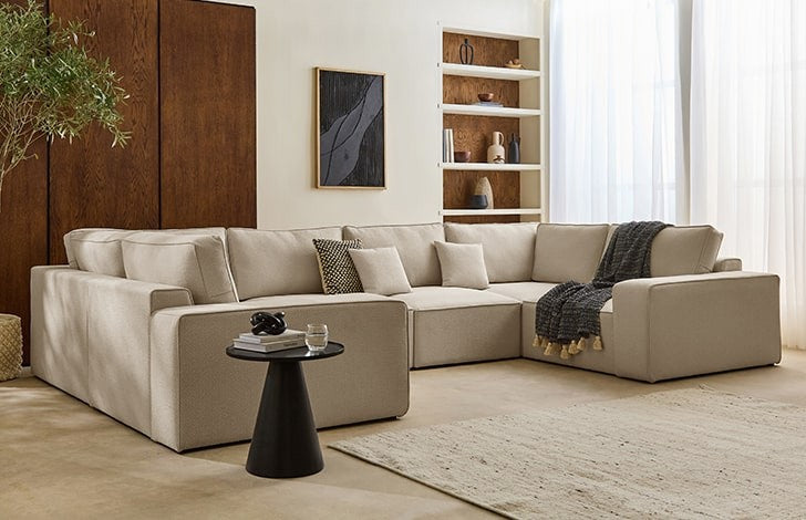 L-Shape Sofa - Beechwood - | V55-SHA230