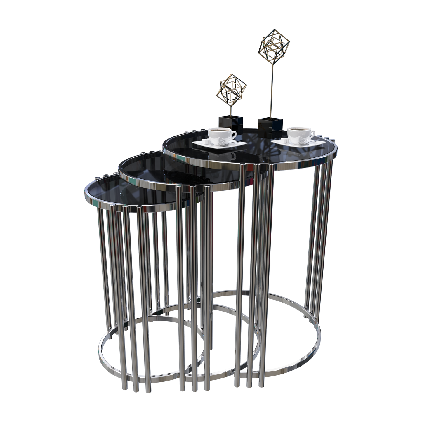 Side Tables - 55/60/65 x 36/41/46 D cm | V53-ST-set033