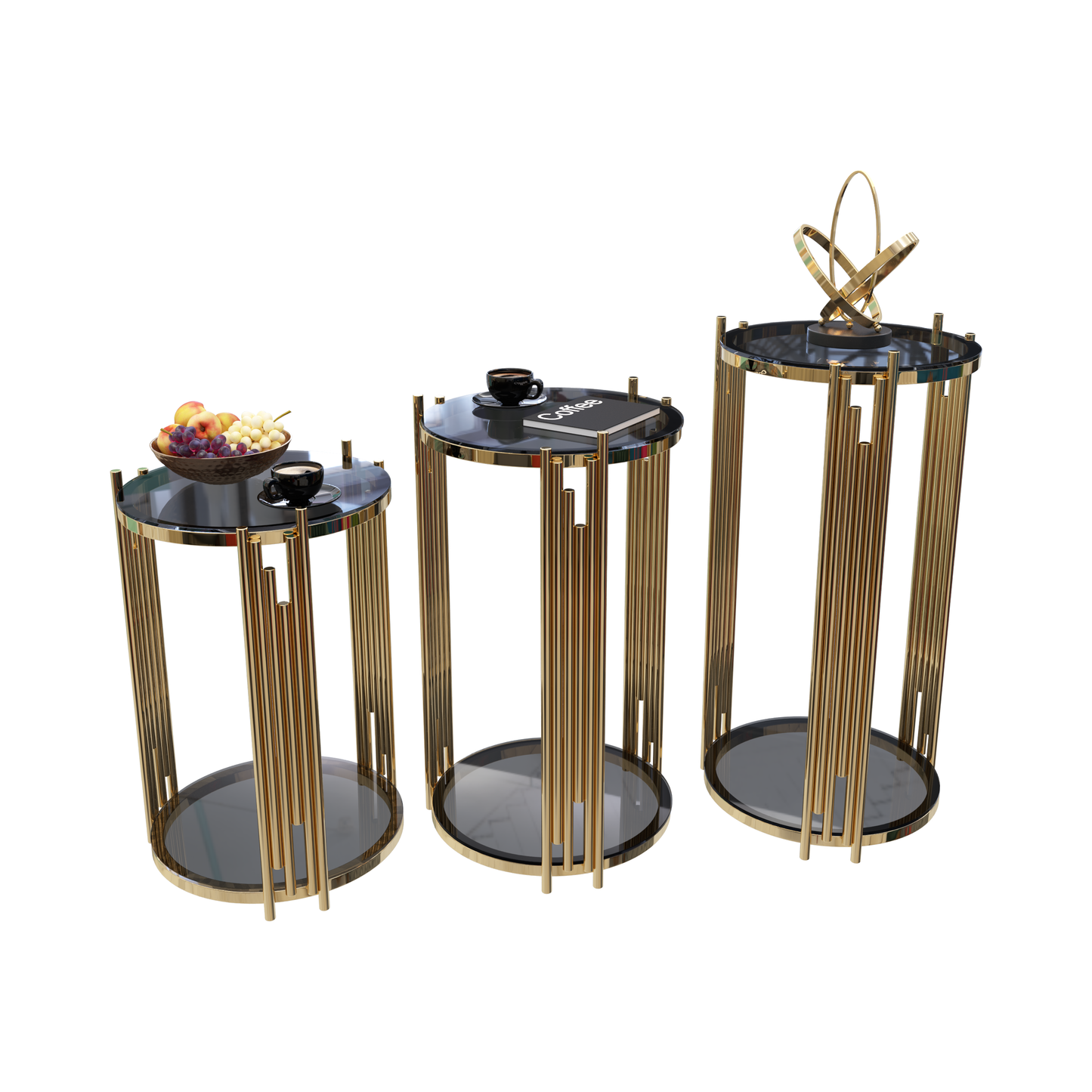Side Tables - 60/70/80 x 40 x 40 cm | V53-STG-set010