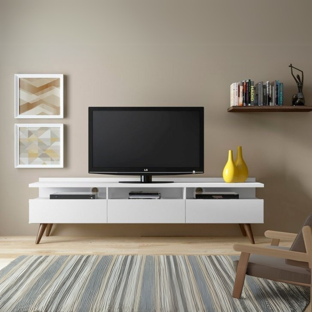 Tv Unit White - 160 x 40 x 40 cm | TV13