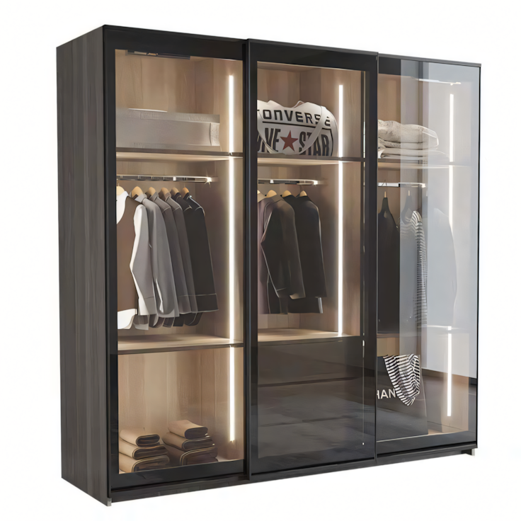 Wardrobe Black - 180 x 50 x 200 cm | WD19