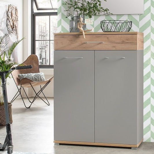 Shoe Closet Wooden & Grey - 80 x 40 x 120 cm | SU5