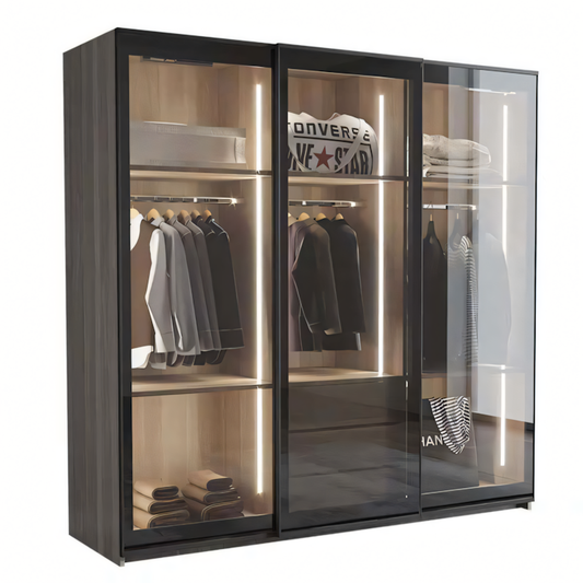 Wardrobe Black - 180 x 50 x 200 cm | WD19